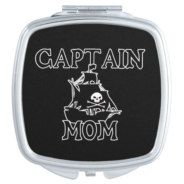 Captain Mom Compact Makeup Mirror (Front)