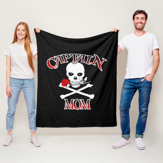 Captain Mom Fleece Blanket (In Situ)