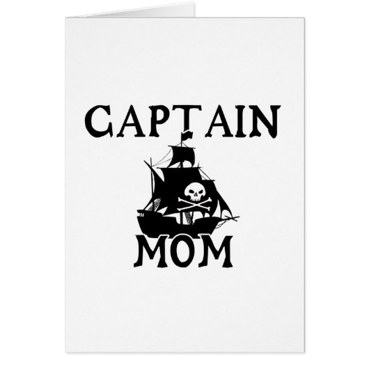 Captain Mom Greeting Card (Front)