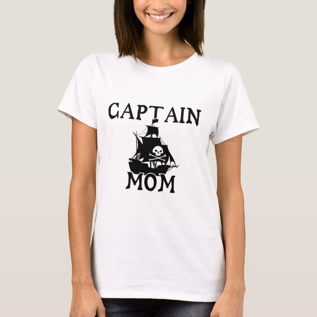 Captain Mom Ladies T-Shirt (Front)
