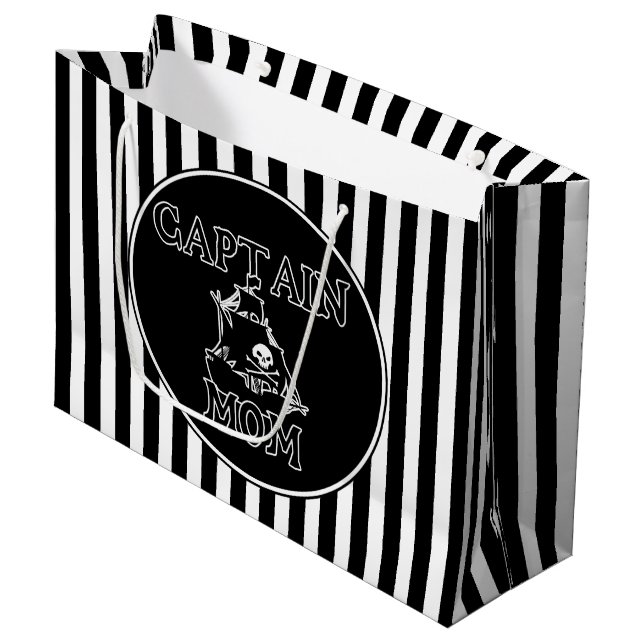 Captain Mom Large Gift Bag (Front Angled)
