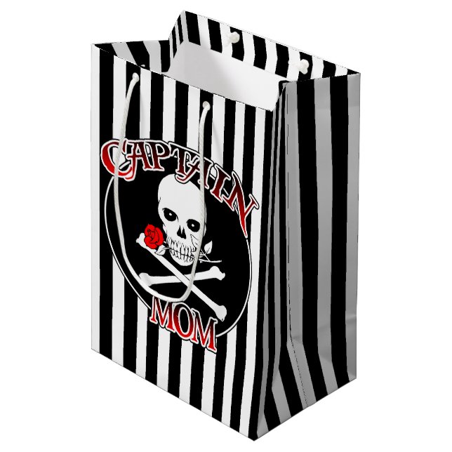 Captain Mom Medium Gift Bag (Front Angled)