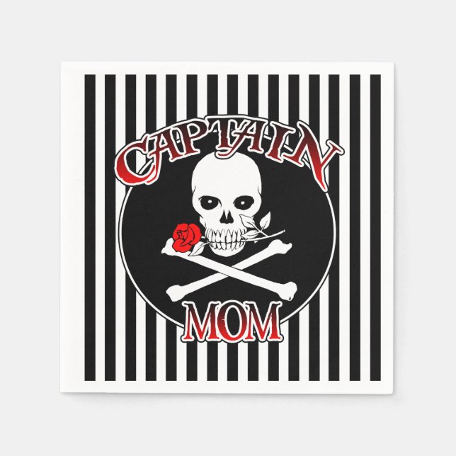 Captain Mom Paper Napkins (Front)