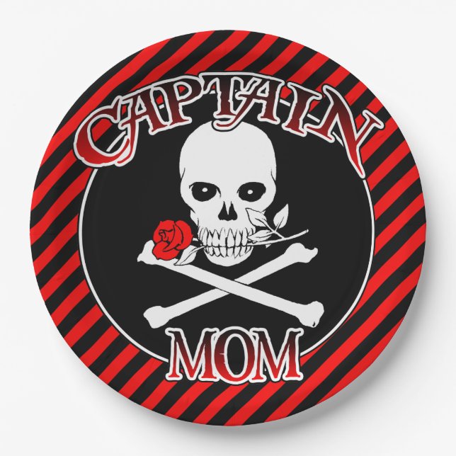 Captain Mom Paper Plates (Front)
