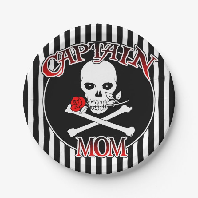 Captain Mom Paper Plates (Front)