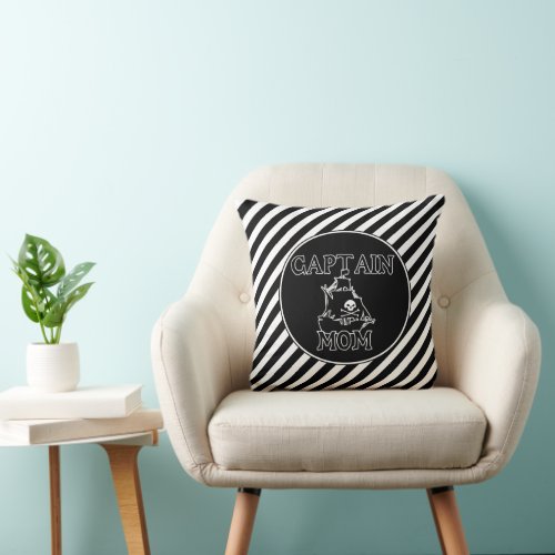 Captain Mom Throw Pillow