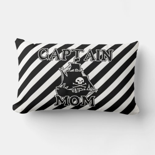 Captain Mom Throw Pillow