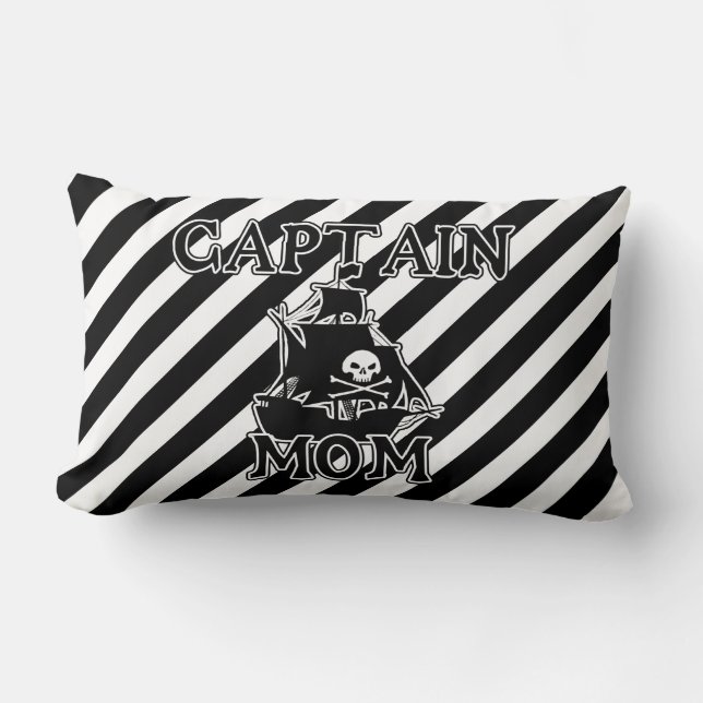 Captain Mom Throw Pillow (Front)