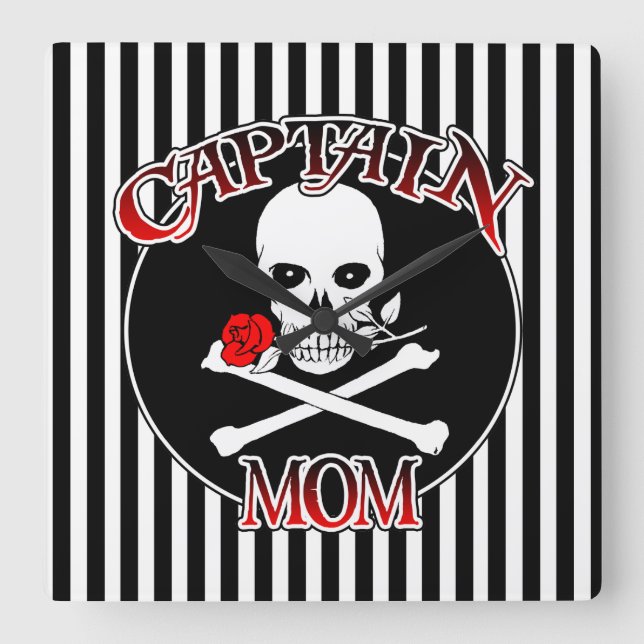 Captain Mom Wall Clock (Front)