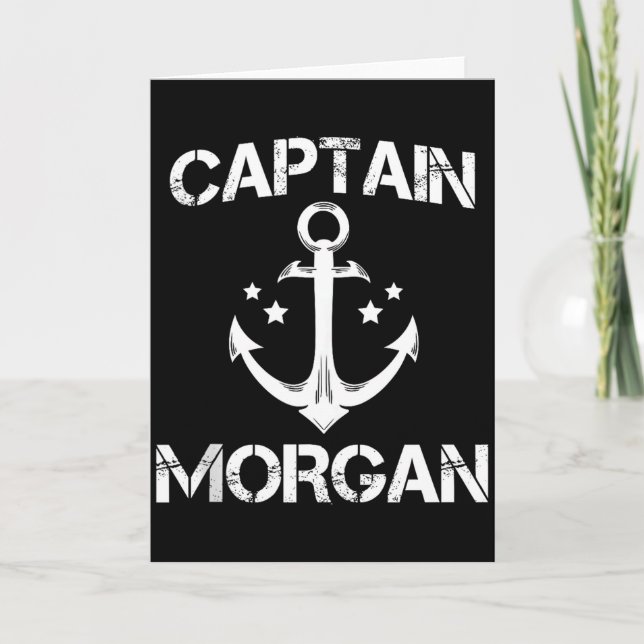 Captain Morgan Funny Birthday Ised Surname Clan Gi Card (Front)