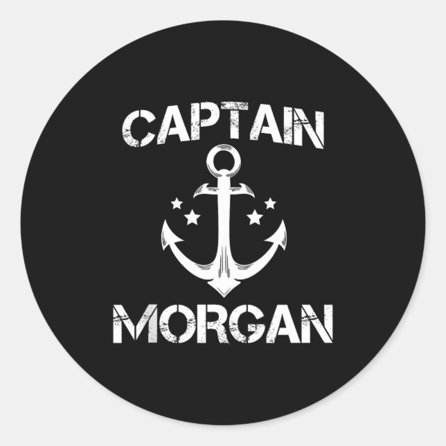 Captain Morgan Funny Birthday Ised Surname Clan Gi Classic Round Sticker (Front)