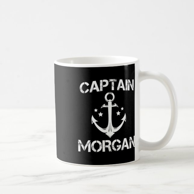 Captain Morgan Funny Birthday Personalised Surname Coffee Mug (Right)