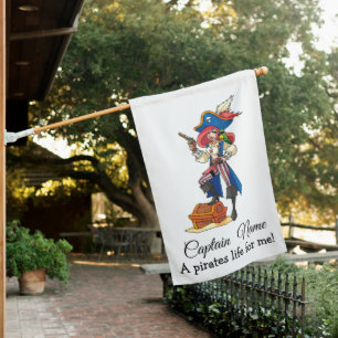 Captain Morgan Lady Pirate House Flag