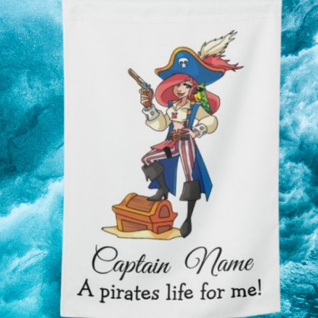 Captain Morgan Lady Pirate  House Flag (Celebrate bold spirit with the Captain Morgan Lady Pirate House Flag.)