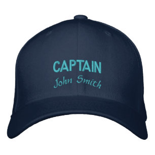 Captain name personalized embroidered baseball cap