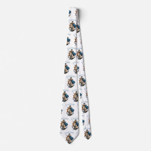 Captain Nautical Anchor Deep Sea Fishing Neck Tie