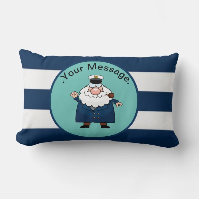 Captain Nautical Lumbar Pillow (Front)