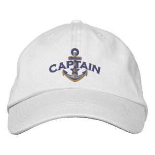 Captain Nautical Star Anchor Embroidery Embroidered Baseball Cap
