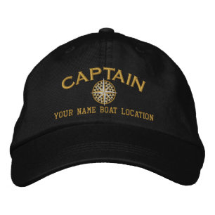 Captain Nautical STAR Personalize it! Embroidered Baseball Cap