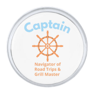 Captain – Navigator of Road Trips Silver Finish Lapel Pin