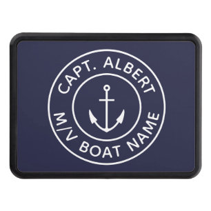 Captain Navy Blue Personalized Trailer Hitch Cover