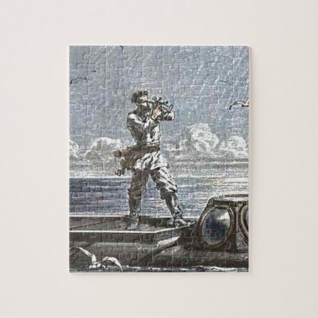 Captain Nemo Verne 20,000 Leagues Sci Fi Art Jigsaw Puzzle (Vertical)