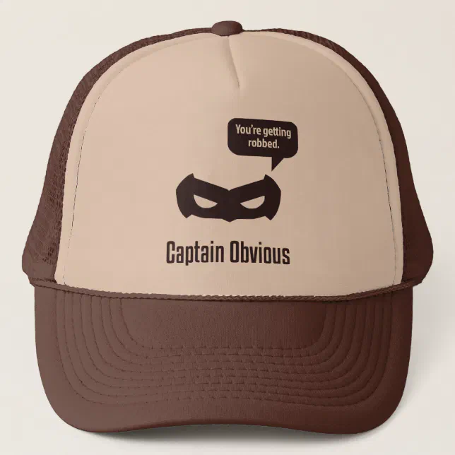 Captain Obvious Hat | Zazzle
