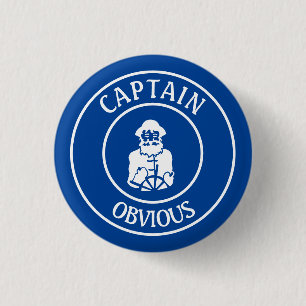Captain Obvious Keychain Button