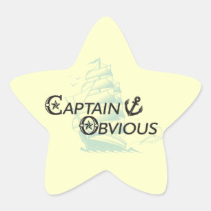 Captain Obvious Star Sticker