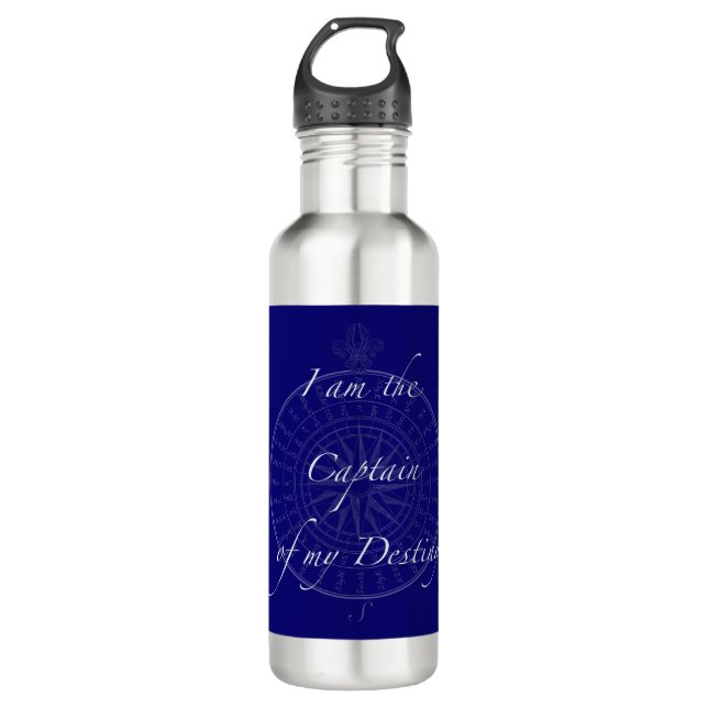 Captain of My Destiny Compass Rose Water Bottle (Front)