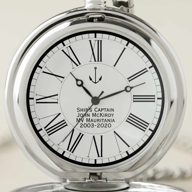 Captain of Ship or Boat Commemorative Pocket Watch (Creator Uploaded)