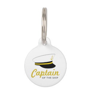 Captain Of Ship Pet ID Tag