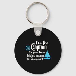 Captain Of The Boat Chaparral Boats  Keychain