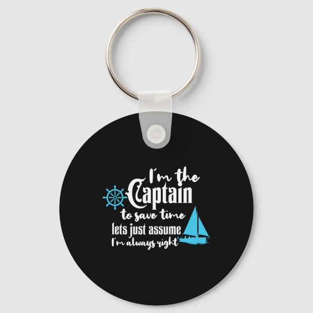 Captain Of The Boat Chaparral Boats  Keychain (Front)