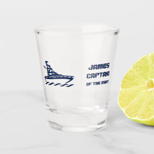 Captain of the Boat (customizable) Shot Glass