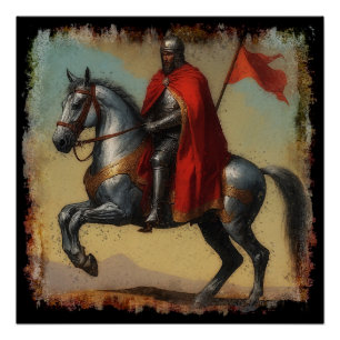 Captain of the Guard Knight and Horse Poster