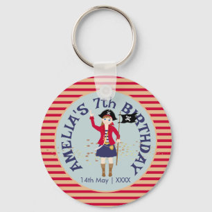 Captain of the Pirate Ship Birthday Party Keychain