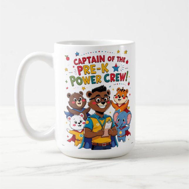Captain of the Pre-K Power Crew Coffee Mug (Left)