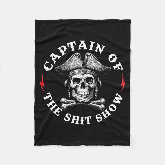 Captain Of The Show  Fleece Blanket (Front)
