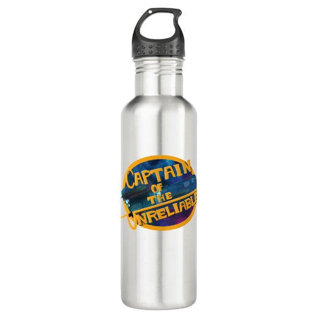 Captain of the Unreliable Stainless Steel Water Bottle (Front)