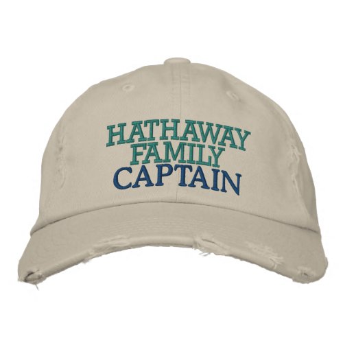 Captain of Your Family Embroidered Baseball Hat