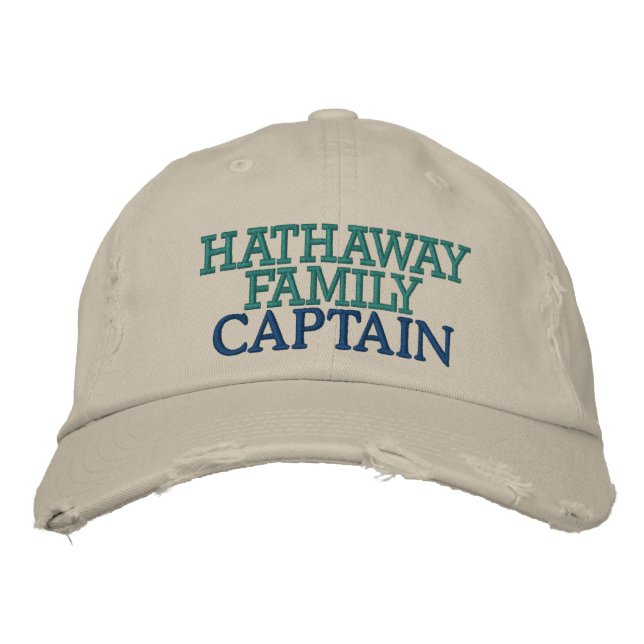 Captain of Your Family Embroidered Baseball Hat (Front)