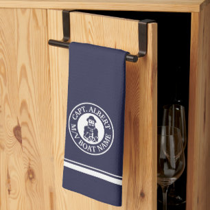 Captain Old Scruff Logo Personalized Kitchen Towel
