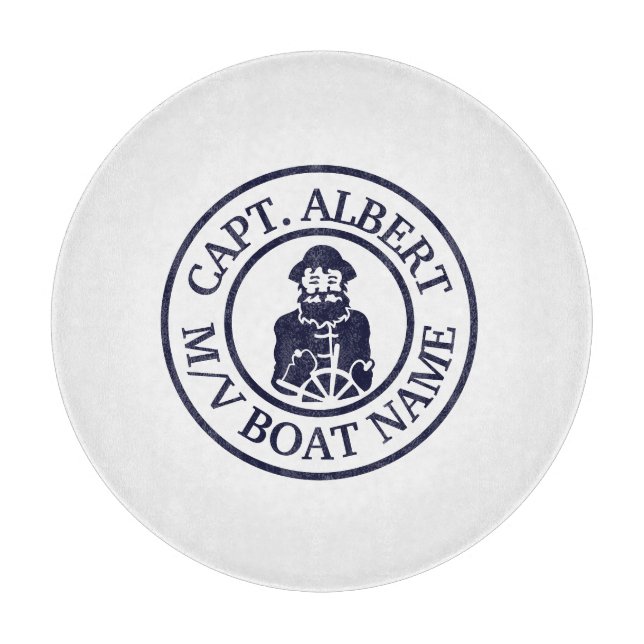 Captain Old Scruff Personalized Logo Cutting Board (Front)