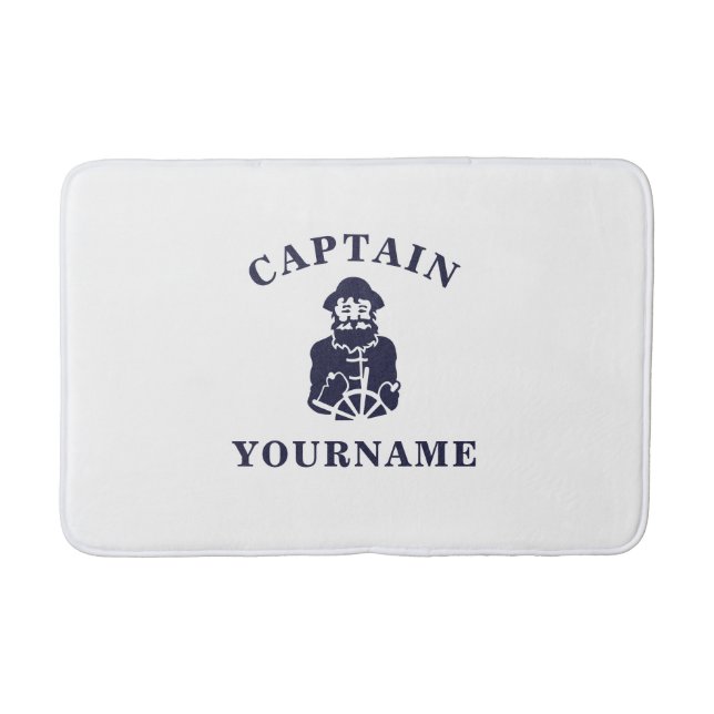 Captain Old Scruff with Your Name Bath Mat (Front)