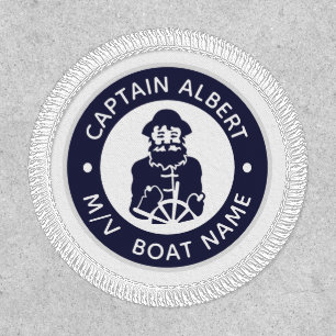 Captain Old Scruff with Your Name Round Patch