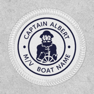 Captain Old Scruff with Your Name Round Patch