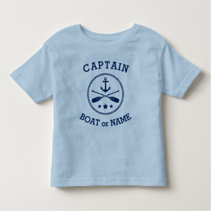 Captain or Boat Name Nautical Anchor oars stars Toddler T-shirt