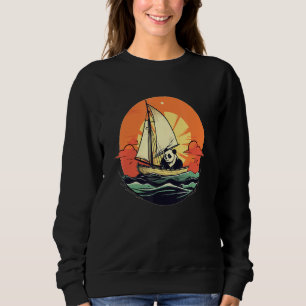 Captain Panda Summer Boat Family Vacation Sweatshirt