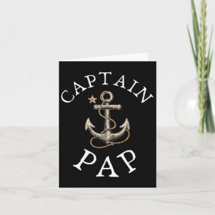 Captain Pap Boat Sailing Boating Vintage Anchor Fu Card